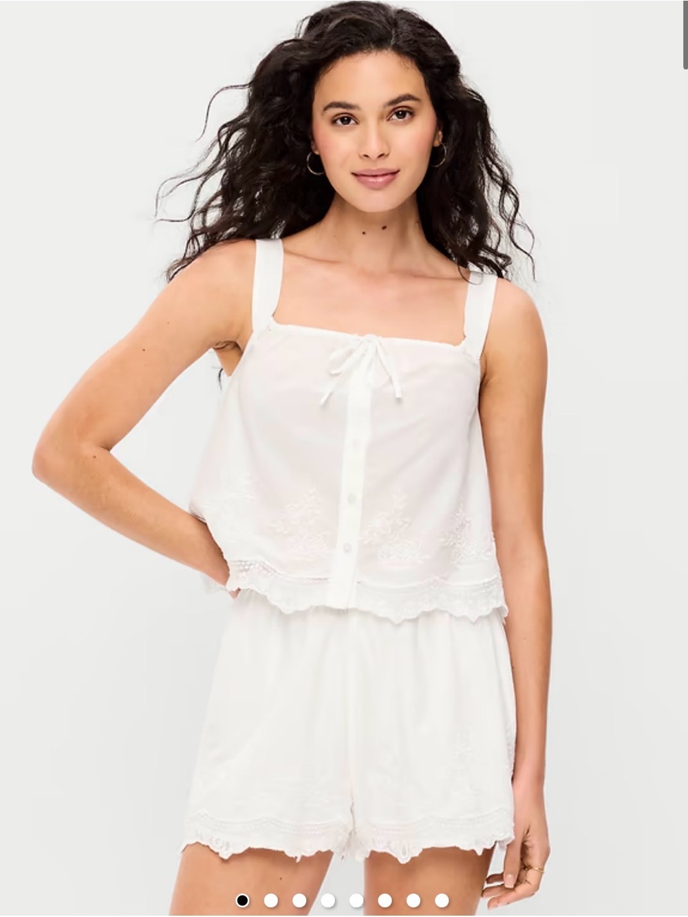 NWOT Old Navy Women’s White Lace-Trim Cami & Short Set ❤️❤️